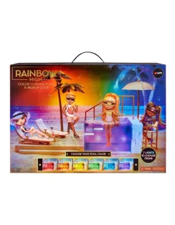 Coupon 🎉 Rainbow High Color Change Pool & Beach Club Playset 🥰