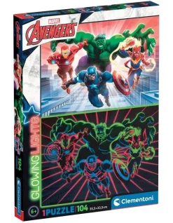 Wholesale 💯 Clementoni Kids Glowing Marvel Avengers 104 Piece Puzzle 🎁
