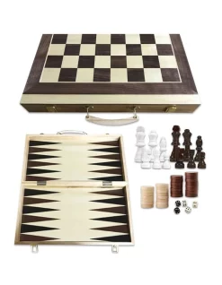 New π Robert Frederick Folding 3 In 1 Large Wooden Games Set π