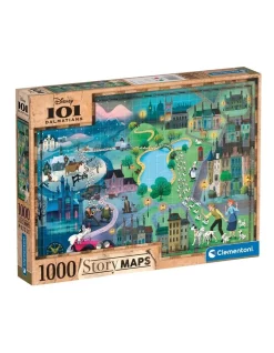 Best Pirce ✔️ Clementoni Story Maps 101 Dalmatians 1000 Piece Puzzle ❤️